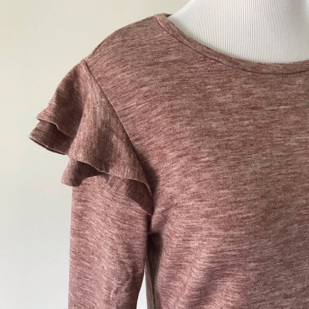 Ann Taylor Shoulder Ruffle Top - Small - Picture 2 of 7